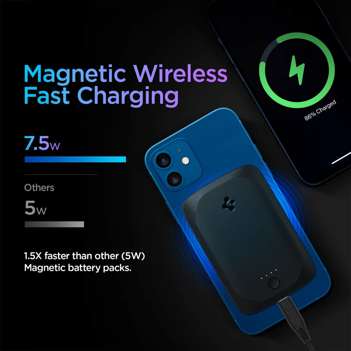 Magsafe Charger (Battery pack) For iPhone 15 / 14 / 13 / 12 Series | Spigen