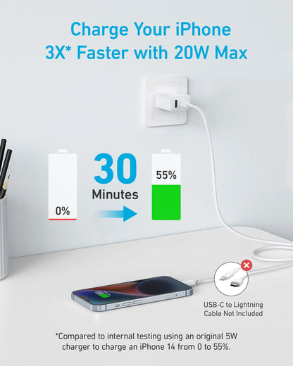Anker Charger (20W, 2 Ports, 2-Pack)