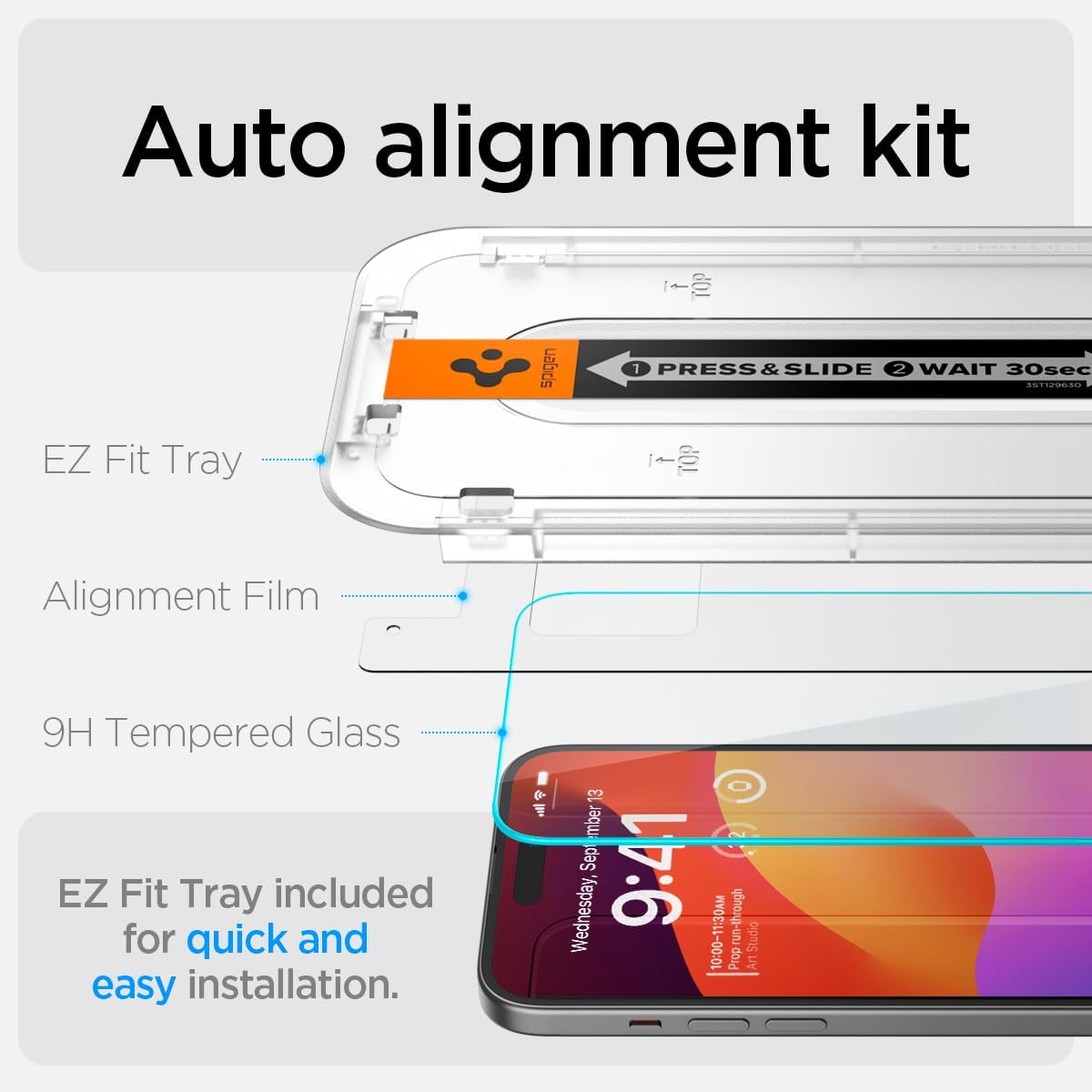 iPhone 16 / 15 Screen Protector GLAS.tR EZ Fit | Sensor Protected