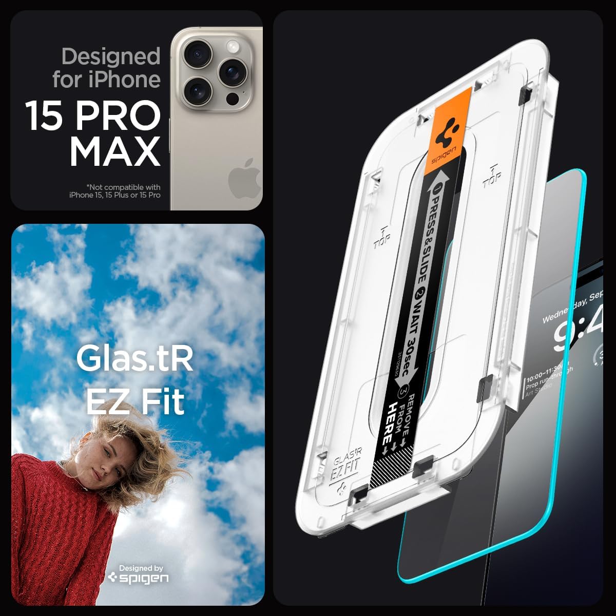 iPhone 15 pro max GLAS.tR EZ Fit | Sensor Protected