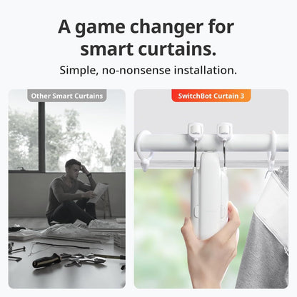 SwitchBot Automatic Curtain Opener – Cortina inteligente con control remoto Bluetooth con aplicación y temporizador