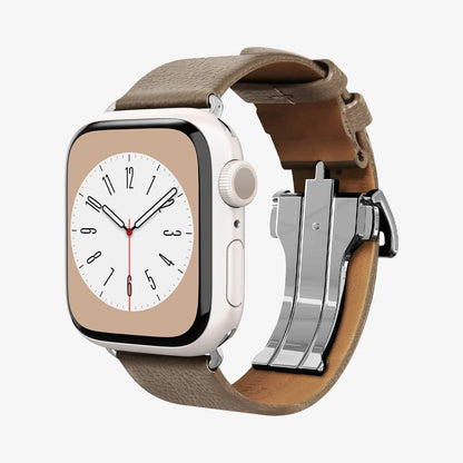 Spigen Enzo - Correa de cuero genuino diseñada para Apple Watch