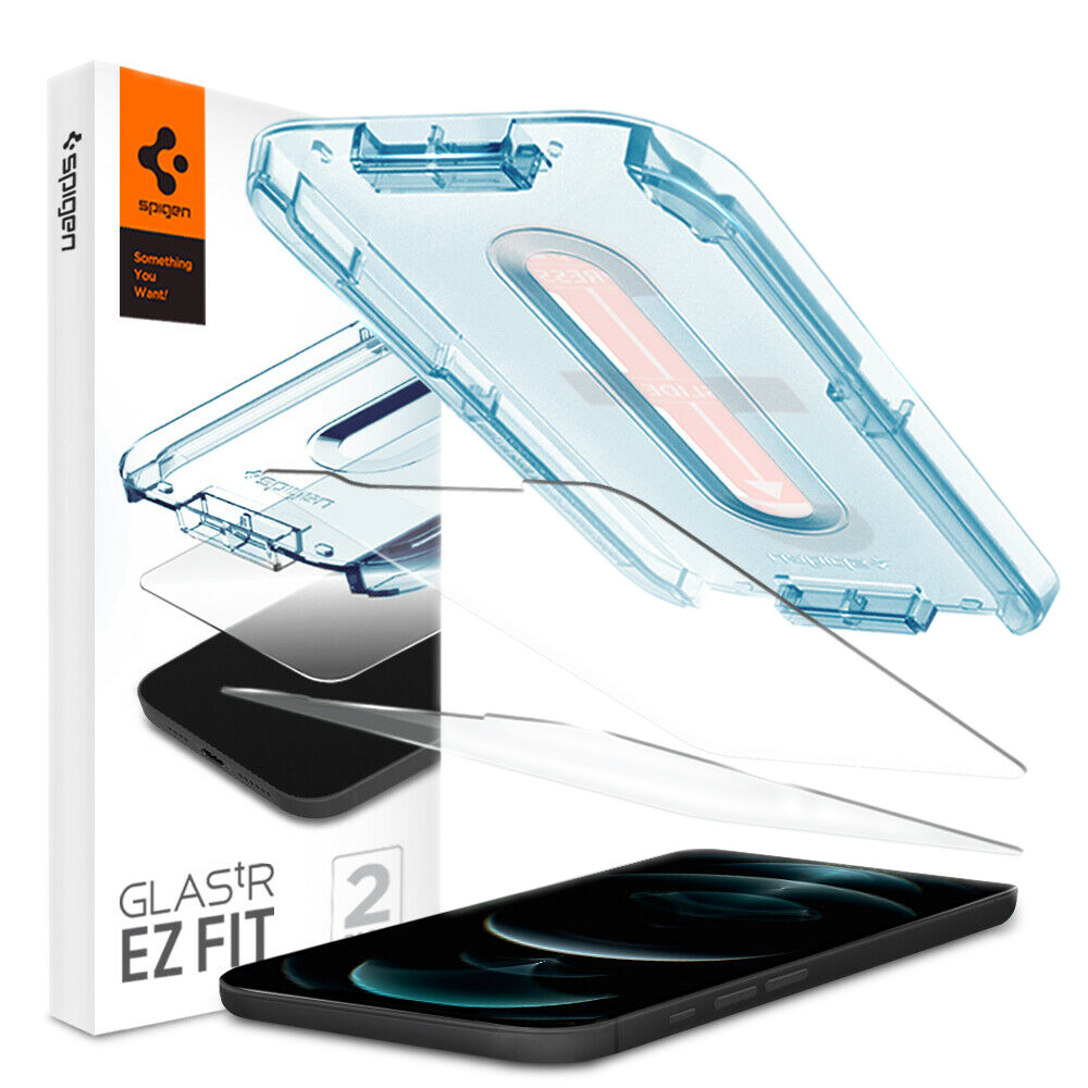 iPhone 12 Mini 12 12Pro 12 Pro Max Screen Protector Spigen®[GLAS.tR EZ FIT] 2PK