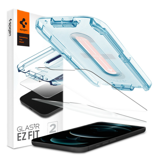 iPhone 12 Mini 12 12Pro 12 Pro Max Screen Protector Spigen®[GLAS.tR EZ FIT] 2PK